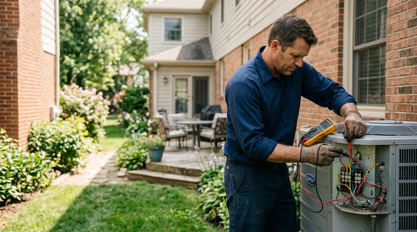 HVAC technician working near University Park, IA